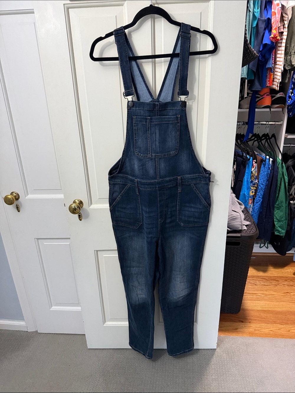 GAP Dark Blue Denim Overalls with Front Bib